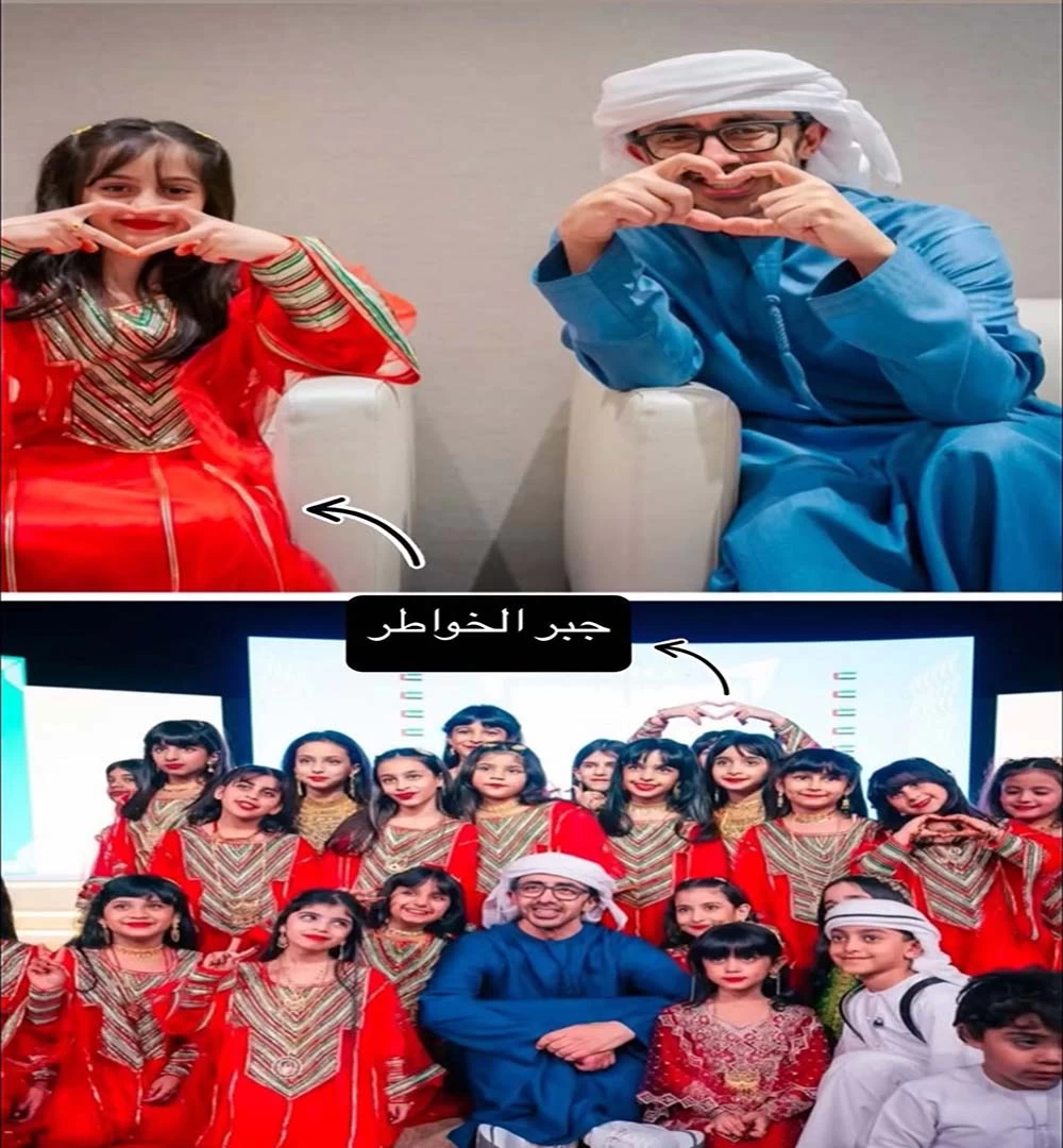 إشارات يدين على شكل قلب.. الشيخ عبدالله بن زايد يعوض الطفلة آمنة بلقاء دافئ