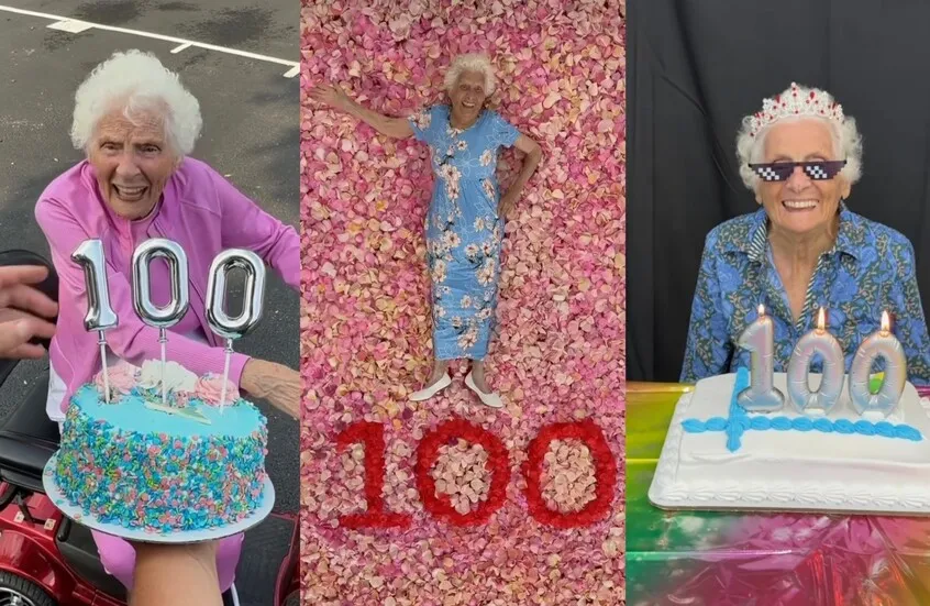 بعمر 100 عام.. مغامرات جديدة لأشهر جدة على منصات التواصل